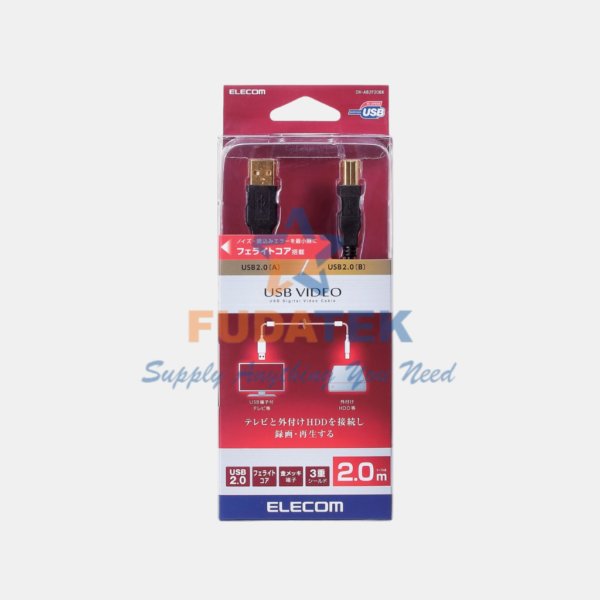 ELECOM DÂY CÁP USB (A-B) 2.0 - DH-AB2F20BK - Hình ảnh 2