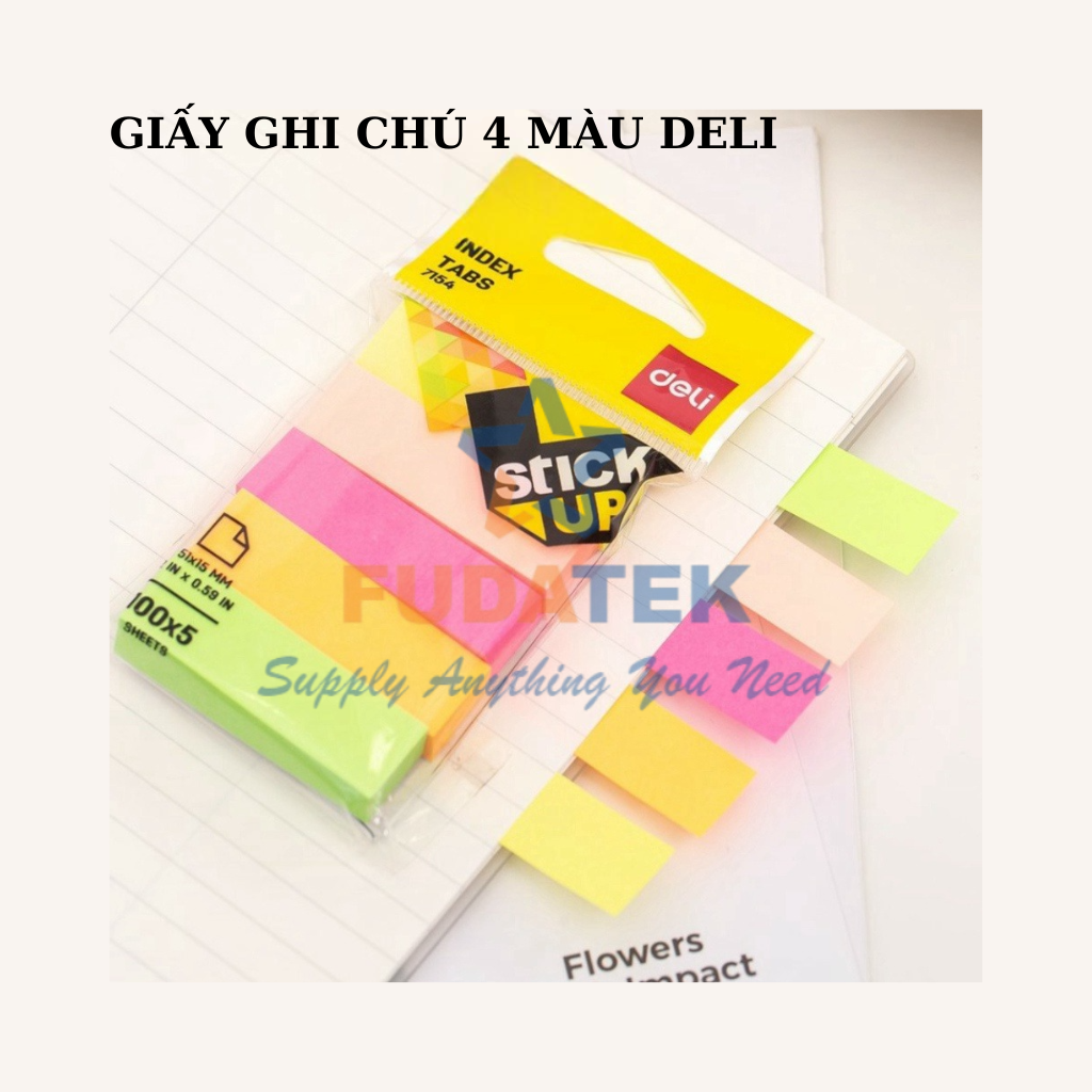 GIẤY GHI CHÚ CÓ KEO NHIỀU MÀU