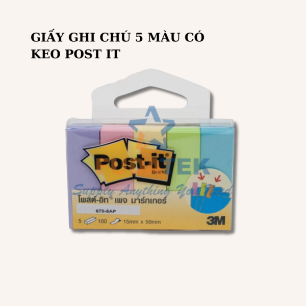 GIẤY GHI CHÚ CÓ KEO NHIỀU MÀU - Hình ảnh 4