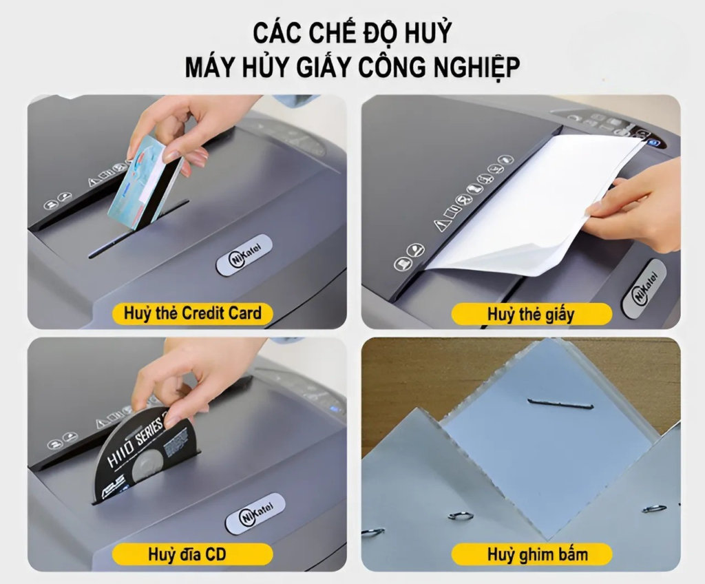 Sử Dụng Chế Độ Hủy Giấy Phù Hợp