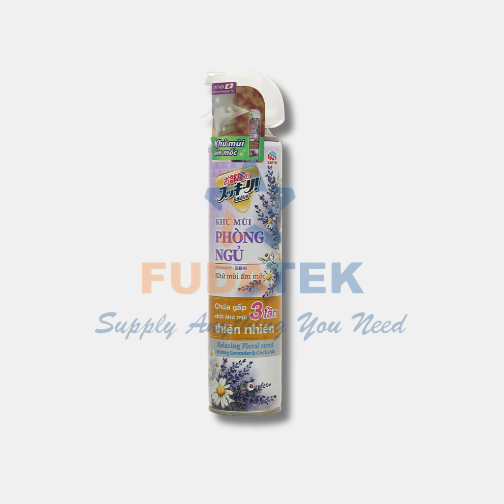 BÌNH XỊT KHỬ MÙI ẨM MỐC SUKKIRI HƯƠNG LAVENDER VÀ CÚC LA MÃ 320ML