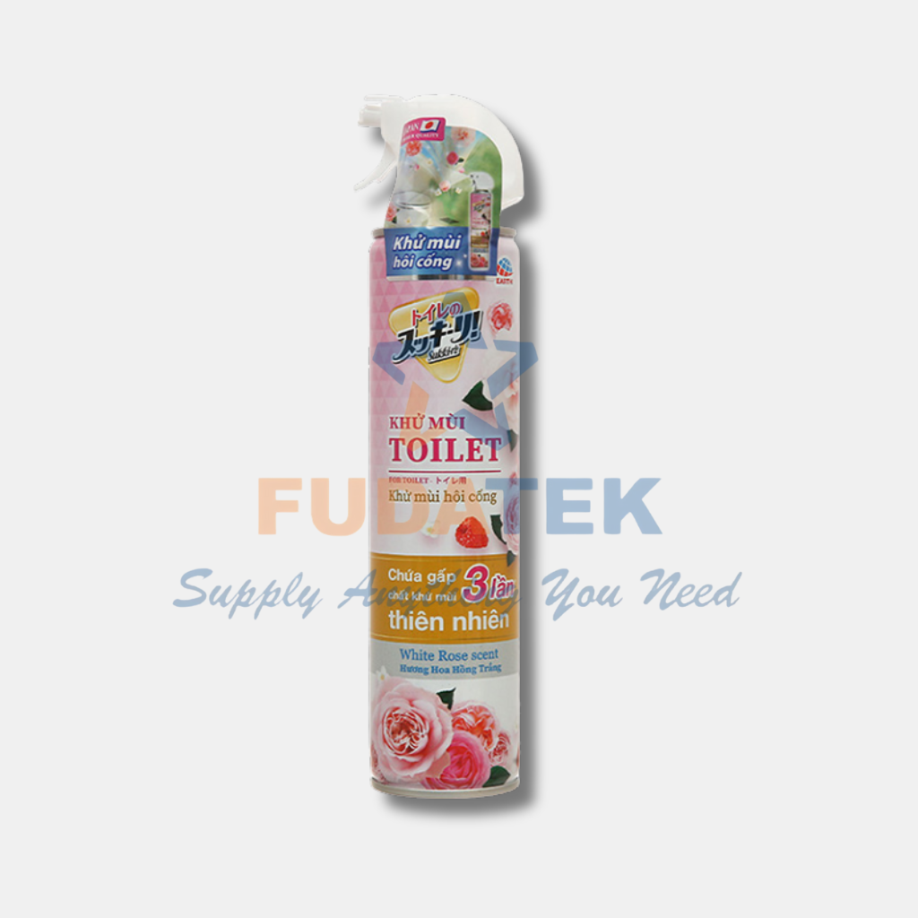 BÌNH XỊT KHỬ MÙI TOILET SUKKIRI HƯƠNG HOA HỒNG 320ML
